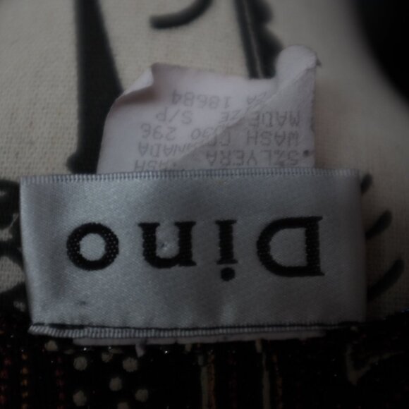 Dino fine clothing vintage 90s Metallic Abstract Geometric beaded Sparkly size S - Picture 6 of 7